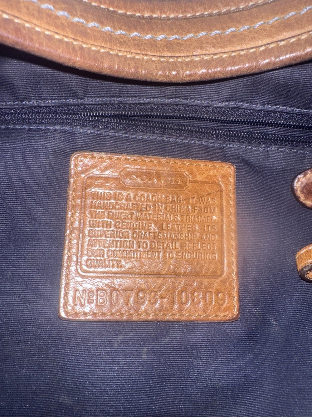 Coach Indigo Denim Blue Patchwork Ergo XL Hobo Handbag Purse Bag - Picture 11 of 17